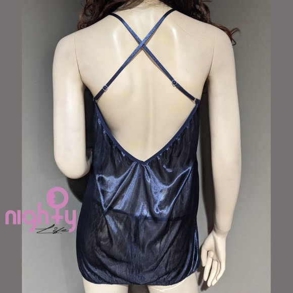 Natural Blue Babydoll Lingerie - Picture 4 of 5